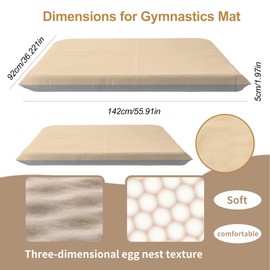 Jivifao Gymnastics Bar with Self-Inflating Mat for Kids, Adjustable Height Gymnastic Horizontal Bars with Mat, Folding Gymnastic Training Monkey Bars, Junior Expandable Training Kip Bar for Home