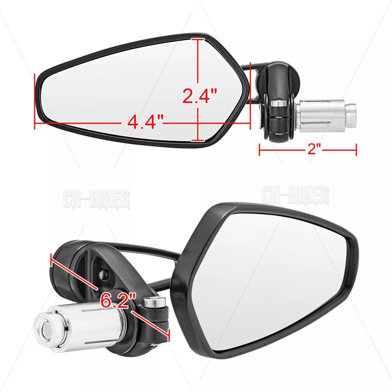CB Motorcycle Handle Bar End Rear View Mirrors For Ducati