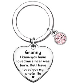 TTOVEN Granny Gifts Granny Birthday Gifts Granny Keyring Mothers Day Gifts Granny I Know You Have Loved Me Since I Was Born