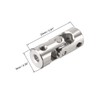 sourcing map Universal Steering Shaft Coupler 3 to 3 mm
