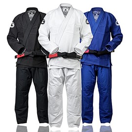 Gold BJJ Foundation Gi - Pearl Weave Jiu Jitsu Gi for Men and Women - IBJJF Competition Legal BJJ Gi (White, A3L)