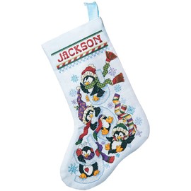 Janlynn Penguin Joy Stocking Counted Cross Stitch Kit