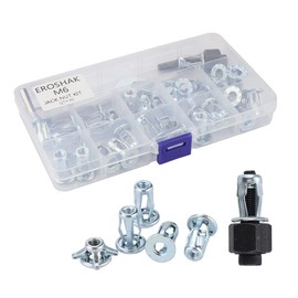 M6 Jack Nut with Installation Tool Threaded Insert Nuts Nutserts Jack nut Screw Anchor Spider Rivnut Blind for Plastic Polywood Pressboard Hardboard
