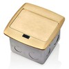 Leviton PFGF2-BR Pop-Up Floor Box with 20 Amp, Tamper-Resistant Self-Test