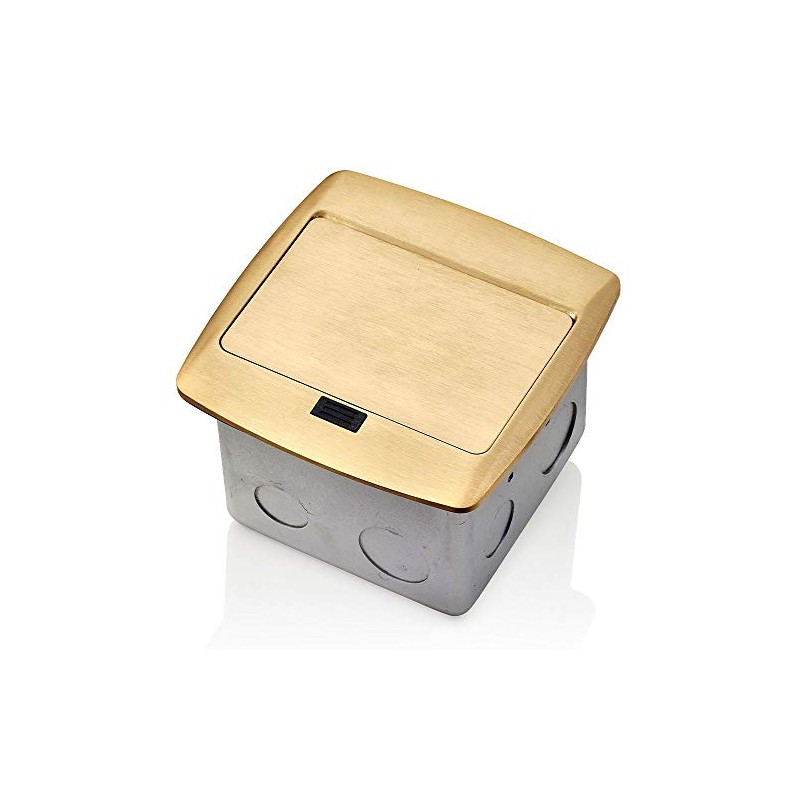 Leviton PFGF2-BR Pop-Up Floor Box with 20 Amp, Tamper-Resistant Self-Test