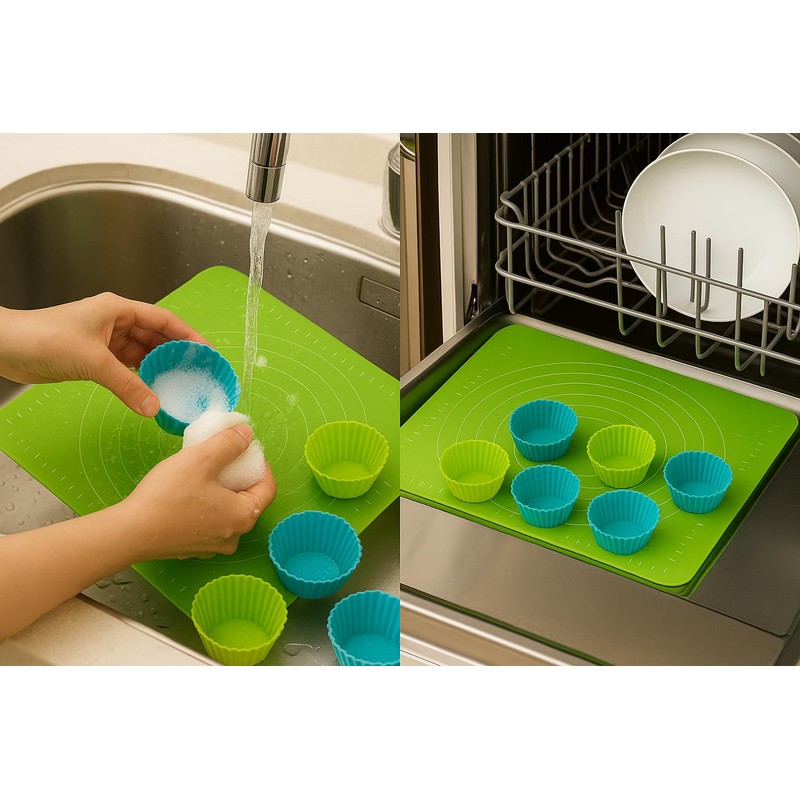 Silicone Baking Set with Silicone Baking Mat (12” x 16”)