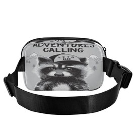 Raccoon with Cap Belt Bag for Women Men Fanny Pack Small Waist Pouch Crossbody Bags for Outdoor Hiking Running Travel