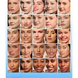 SKINTIFIC Base Cushion Velvet Matte, Polvo Ultra Cover Azul, Control de Grasa por 12 Horas, Ligera, de Larga Duración, Resistente al Agua, Maquillaje Coreano en Cushion, 04 Beige