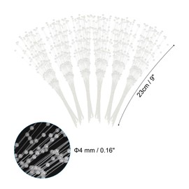 PATIKIL 4mm Pearl String Bouquet, 50 Pcs Pearl Stick Stems Bouquets Garland Spray Beaded for Bridal Beaded Wedding Party Table Decorations, White