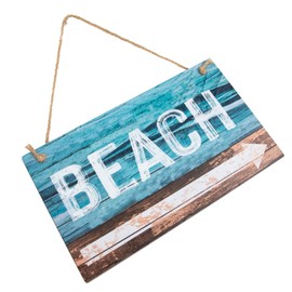 ABOOFAN Wooden Beach Sign for Beach House Rustic Wood Craft Sign Decor for Living Room Garden Bar Vacation Home