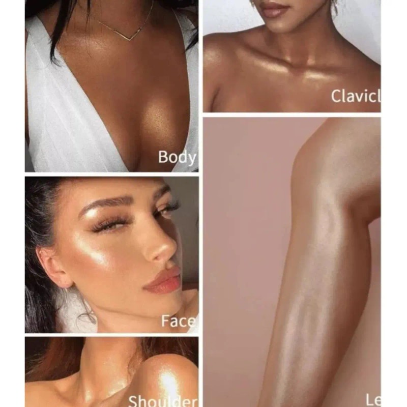 Base Maquillaje Cobertura Polvo Estrellas Bronceador Coreano