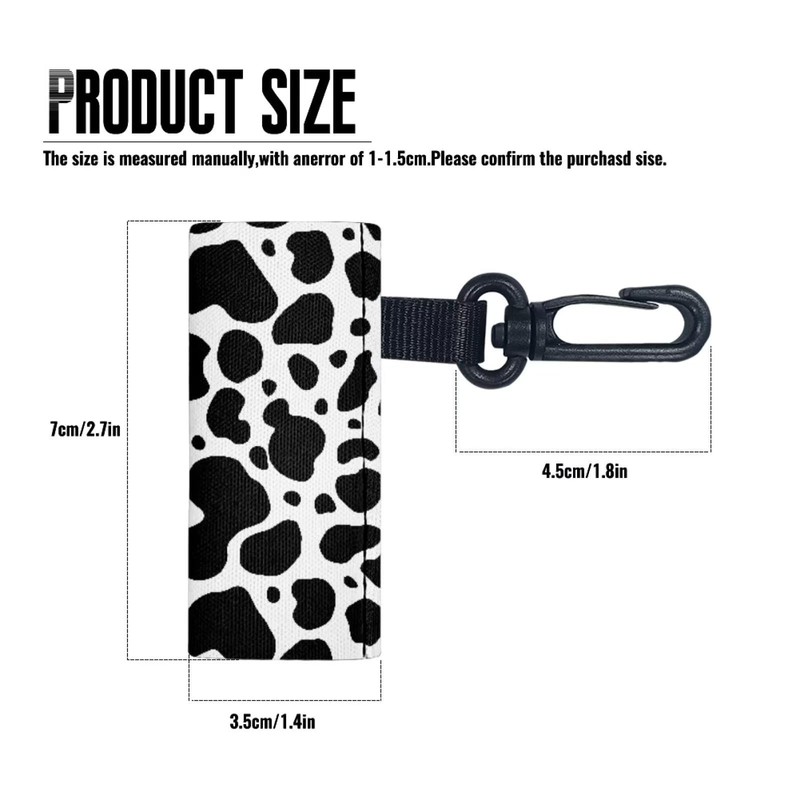 Pseasysky Womens Lip Balm Holder Keychain Clip On Lipstick Sleeve