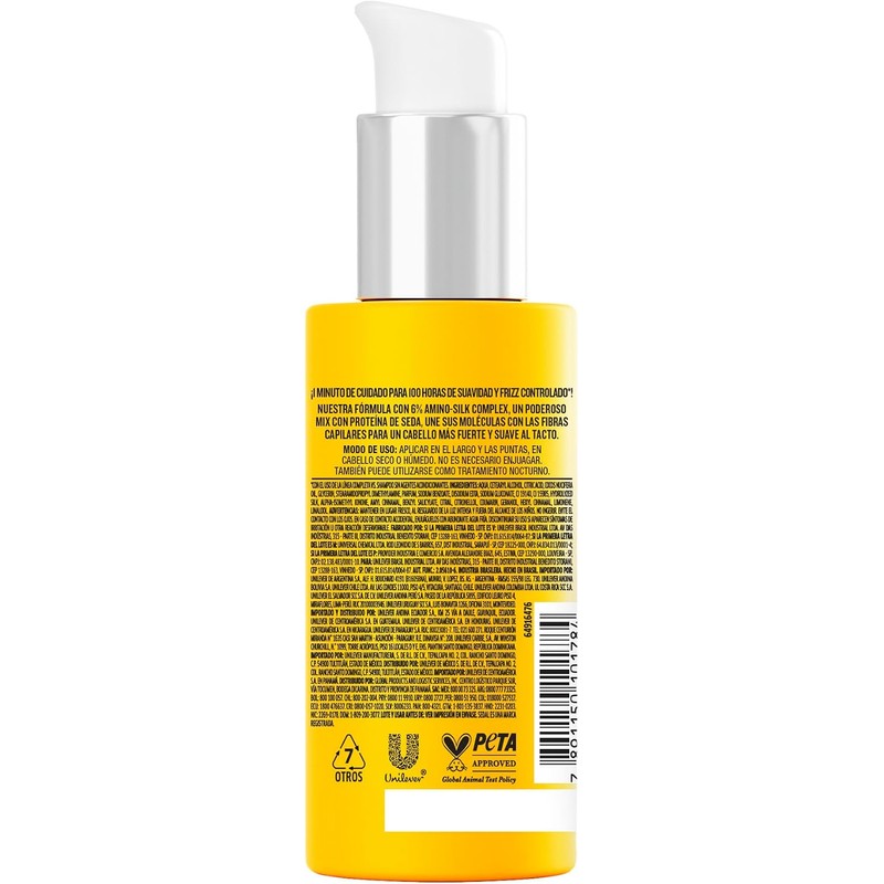 Sedal Sérum para Cabello Toque de Seda, 6% Amino-Silk Complex.