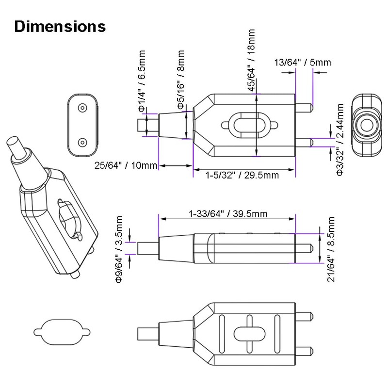 UHPPOTE Wired Water Probe Liquid Overflow Leak Detector Immersion Detection