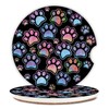 2 Pack Absorbent Car Coasters for Cup Holders,Gradient Black Dog
