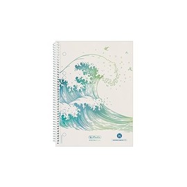 Herlitz Greenline 50033492 Spiral Notepad A5 70 Sheets Squared 80 g/m² White