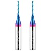 EANOSIC 2PCS Downcut Spiral Router Bit 1/4 inch Shank, 1/16
