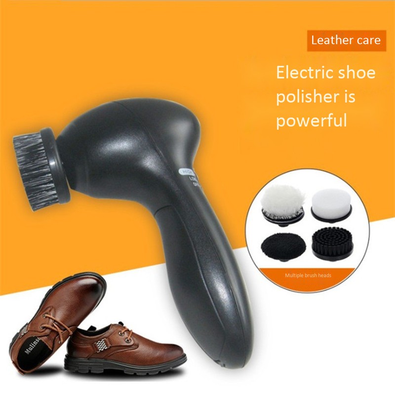 Portable Handheld Electric Shoes Polisher Brush Rechargeable Leather Shoes Brush