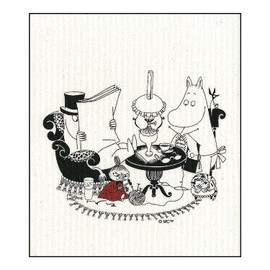 Econfort House Sponge Wipe, Cellulose, Moomin, Papa Reading