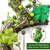 St Patricks Day Decorations, Shamrocks Wreath for Front Door, 20
