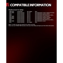 Torchbeam Rear Suspension Shock Absorbers Struts Replacement for Jeep Grand Cherokee 2005-2010, Jeep Commander 2006-2010 32407 * 2 2 PCS