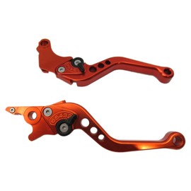 Zafina-UP Orange CNC 6 Position Shorty Brake Clutch Lever for Suzuki DL650W-STROM 2004 2005 2006 2007 2008 2009 2010