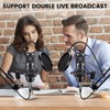 Podcast Equipment Bundle for 2, Audio Interface with Cardioid Designer