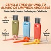 Kit de 6 Cepillo para Botellas,Cepillo de limpieza para vajillas