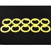 Pack of 10 Glow Dark Yellow Military Army ID Dog Tag Rubber Silicone Silencers