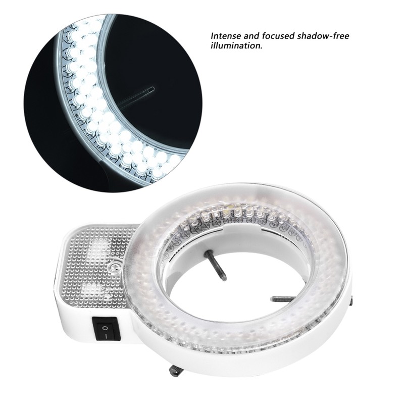 Microscope Camera 144 LED Beads Light Source Brightness Adjustable Ring