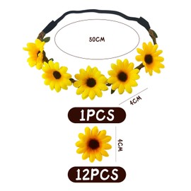 1 Piece Daisy Hairband And 12 Piece Daisy Small Hairpins, Women'S Hair Accessories, Creative Design Hair Accessories, Party Hair Accessories, Clothing Accessories.