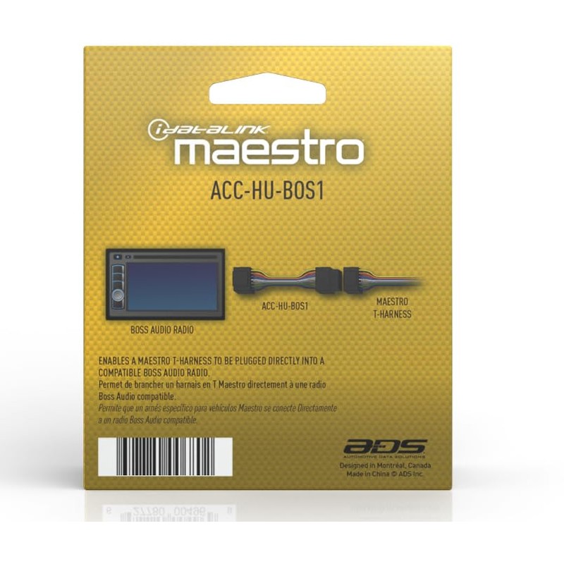 iDatalink Maestro Acc-HU-BOS1 Plug and Play Installation T-Harness for Select
