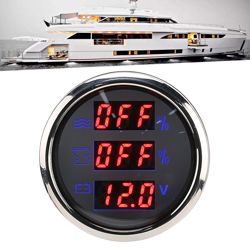 52MM/2in 3‑In‑1 Water Level Meter Sewage Gauge Voltage Instrument 0‑190Ω