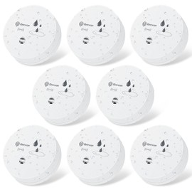 Geevon 8 Pack Water Leak Detectors, 100dB Water Sensor Alarms Flood Detector for Basements, Bathrooms, Laundry Rooms, Kitchens, Garages, and Attics, Water Alarms Battery-Operated (Battery Included)