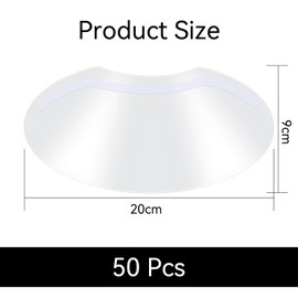 50Pcs Disposable Plastic Eye Shields - for Microblading, Permanent Makeup, Eyelash Extensions, Cataract Surgery & Eyelid Blepharoplasty Aftercare - Protective Eye Covers for Post-Procedure Care