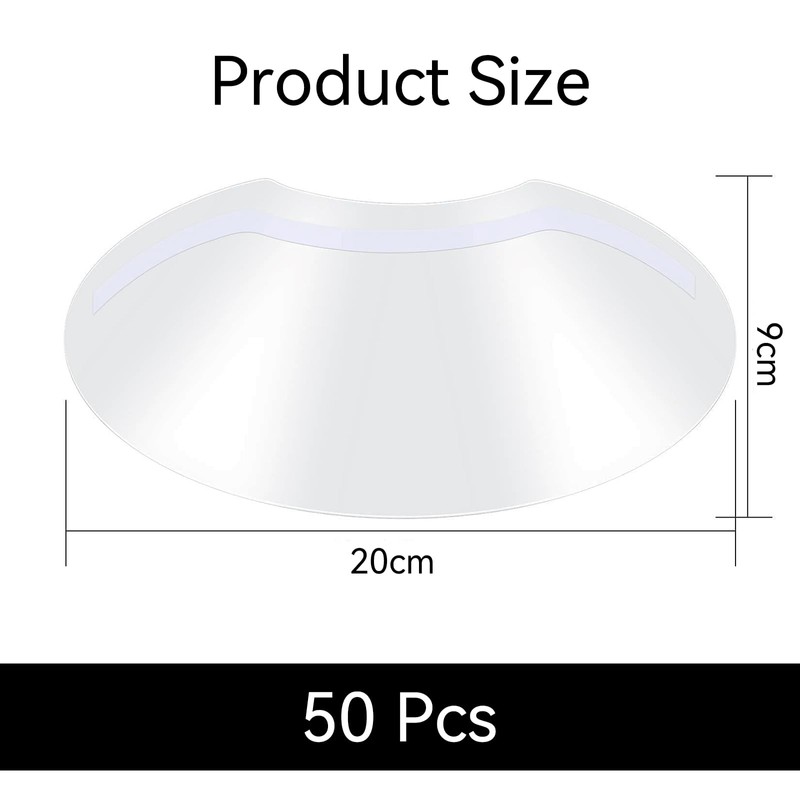 50Pcs Disposable Plastic Eye Shields - for Microblading, Permanent Makeup,