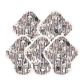 Cloth Napkins NO 4 Organic Cotton 5 Pack v12 gz Animal Dog Cat Rabbit Elephant Donkey Alpaca Panda