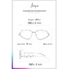 Laemzinv Silver Y2K Futuristic Blue Light glasses for Women, Retro