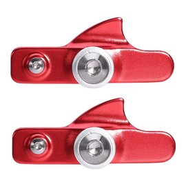 1 Pair of Bicycle Brake Pads Block, Aluminium Alloy V-Brake Pads Set for Road Bike Mountain Bike, No Noise No Skid (Red)