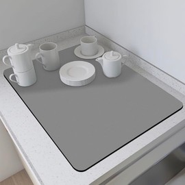 Drying Mat, Quick Drying, Absorbent Mat, Dish Drying Mat, Rolled, Stores, Slip, Dish Place, Quick Drying, Oil-Resistant, Easy to Clean, Large, Stylish, Nordic, Large, Dishes, Washable, Sink Mat,