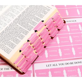 Bible Tabs for Bible Book Markers - Pastel Paper Index Tabs for Men's Bible Study, Bible Journaling Supplies, Perfect Christian Gift for Youth & Teens