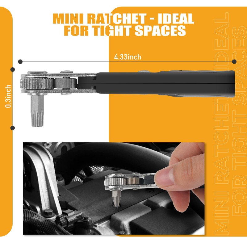 49-Piece Screwdriver Bit Set with Right Angle Screwdriver, S2 Steel,