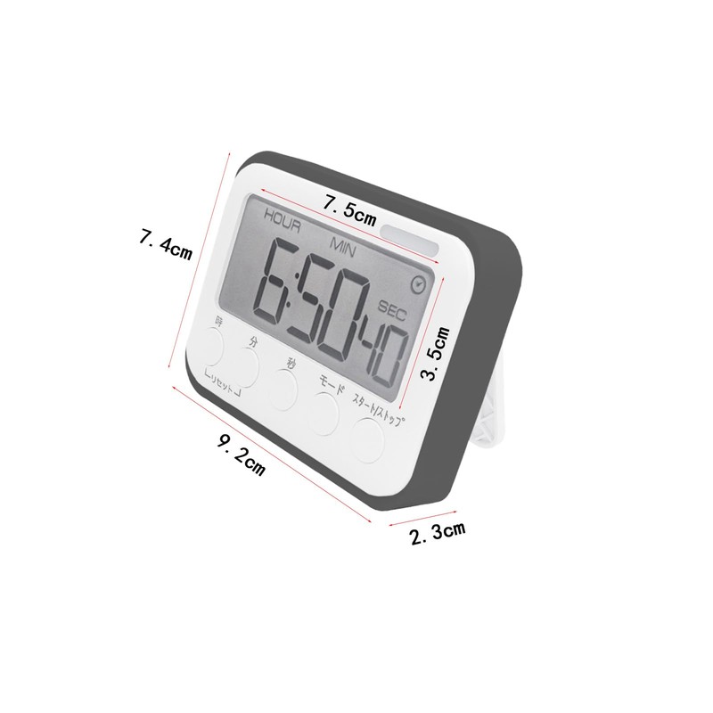 SODOI Kitchen Timer, 12/24 Hours, Table Clock, Alarm Clock with