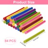 Pack of 84 Colourful Hot Glue Sticks, Hot Glue Sticks