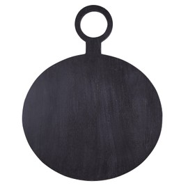 Santa Barbara Design Studio Table Sugar Mango Wood Round Charcuterie Board, Small, Black