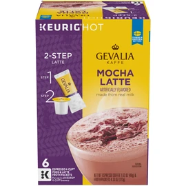 Gevalia Frothy 2-Step Mocha Latte Espresso Keurig K-Cup® Coffee Pods & Froth Packets Kit (6 ct Box)