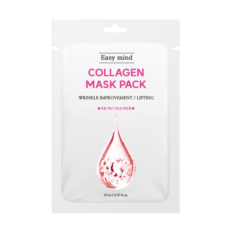 Easy Mind Mask Pack Collagen Vitamin Tea Tree Aloe Hyaluron