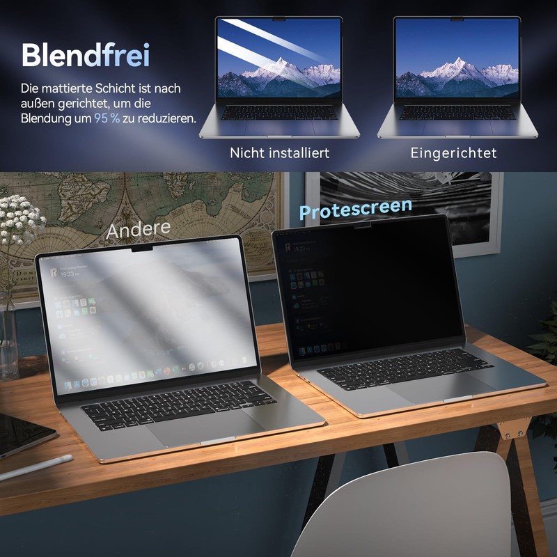 MagicSuction Privacy Filter Compatible with MacBook Pro 16 Inch (2021-2024,
