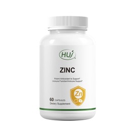 HUJ HUJ Zinc, 60 Capsules, Potent Antioxidant for Immune Support