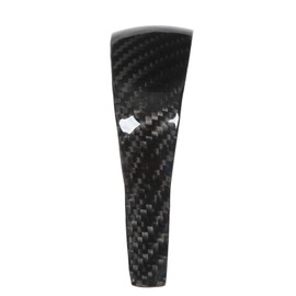 Carbon Fiber Gear Shift Knob Cover, Gear Shift Lever Knob Trim, Black Gear Shifter Trim Replacement for Automotive Interiors